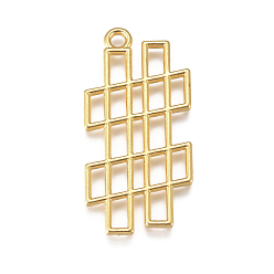 Golden Zinc Alloy Open Back Bezel Pendants, For DIY UV Resin, Epoxy Resin, Pressed Flower Jewelry,  #, Golden, 37.3x18x2mm, Hole: 2.4mm