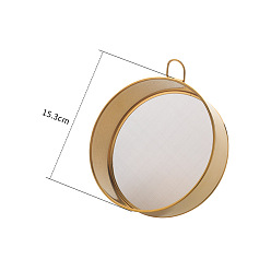 Золотой Полуавтоматические 304 просеиватели для выпечки из нержавеющей стали, сито для муки, для выпечки, золотые, 153x50 мм