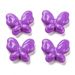 Dark Orchid Opaque Acrylic Beads,  Butterfly, Dark Orchid, 17.5x20.5x6mm, Hole: 1.6mm, 410pcs/500g