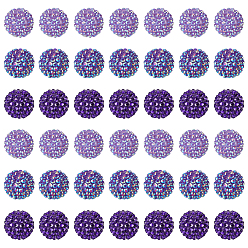 (52) Непрозрачная лаванда 45шт. 3 цвета смоляные стразы шарики жевательной резинки, круглые, разноцветные, 20x18 мм, отверстие : 2~2.5 мм, 15 шт / цвет