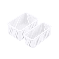 Белый Корзина для хранения из пвх миниатюрные украшения, аксессуары для домашнего кукольного домика с микро-ландшафтом, притворяясь опорными украшениями, белые, 48~49x21~31x19~22 мм