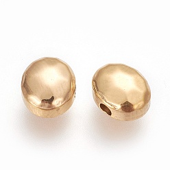 Золотой Ионное покрытие (ip) 304 шарики из нержавеющей стали, овальные, ручная полировка, золотые, 8.5x7x4.5 мм, отверстие : 1.6 мм