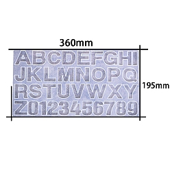 Белый Буква A~Z и цифра 0~9 силиконовые формы своими руками, формы для литья смолы, для уф-смолы, изготовление изделий из эпоксидной смолы, белые, 195x360x10 мм