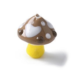 Верблюжий Ручной работы Lampwork неровный бисер, гриб, верблюжие, 16~18.5x14~16x14~16 мм, отверстие : 0.6~1.8 мм