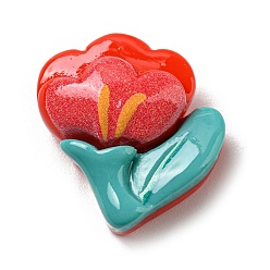 Цветок Осенняя непрозрачная растительная смола декодирует кабошоны, цветок, 20.5x19x9 мм