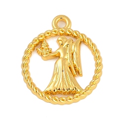 Дева Подвески из сплава «двенадцать созвездий», Дева, 22.5x19x2.5 мм, отверстие : 1.8 мм