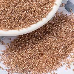 (RR1129) Внутри Окрашенный Топазовый Миюки круглые бусины рокайль, японский бисер, (rr 1129) внутри окрашенного топаза, 15/0, 1.5 мм, Отверстие : 0.7 мм , около 27777 шт / 50 г