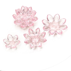 Pink Акриловый шарик крышки, цветок, розовые, 24~35 мм