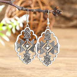 Oval Цинковый сплав мотаться, античное серебро, овальные, 60x26 мм