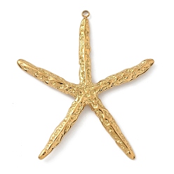 Морская звезда Серия океан 304 подвески из нержавеющей стали, золотые, морская звезда, 53.5x48x3.5 мм, отверстие : 2 мм