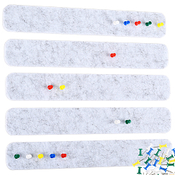 Серый Самоклеящиеся фетровые стикеры для блокнотов, прямоугольные, с рисунками, серые, 330x51x9 мм