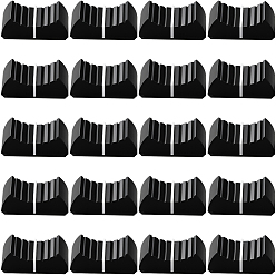 Черный 20 шт. пластиковые крышки слайдеров аудиоконсоли, микшерный пульт, ползунки, фейдеры, ручки, прямоугольные, чёрные, 12x24x11 мм