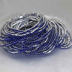 Сапфир Теннисные браслеты из латуни со стразами, эластичные браслеты для женщин, квадратный, сапфир, внутренний диаметр: 2-1/8 дюйм (5.25 см)