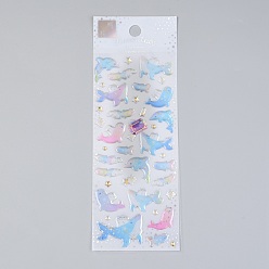 Whale Наклейка из эпоксидной смолы, для скрапбукинга, дневник путешествий, китовый узор, 0.45~3x0.45~2.05 см