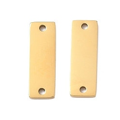 Золотой 304 подвески из нержавеющей стали, прямоугольник ссылки, пустая бирка с зеркальной полировкой, золотые, 18x6x1.5 мм, отверстие : 1.4 мм