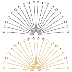 (52) Непрозрачная лаванда 304 штифт из нержавеющей стали, разноцветные, 45 мм, отверстия: 2 мм, штифты: 0.7 мм, 2 цветов, 80 шт / цвет, 160 шт / коробка