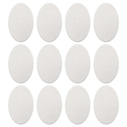 Platinum Blank Aluminum Engraving Name Plate, Business Card Blanks, Oval, Platinum, 28x18x1.5mm, 30pcs/box
