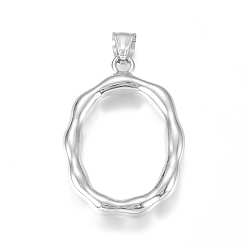 Letter O Устойчивые к потускнению 304 подвески из нержавеющей стали, бамбуковая буква, цвет нержавеющей стали, letter.o, 47x32x5.5 мм, отверстие : 5x8 мм