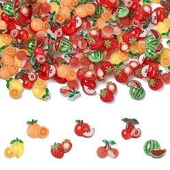 Mixed Shapes 140 шт 7 стили кабошоны из смолы, аксессуары для украшения ногтей для женщин, фрукты, разнообразные, 7.5~10.5x8.5~10.5x3.5~4.5 мм, 20 шт / стиль