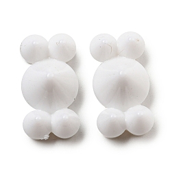 Blanco Opaco acrílico enlaces multifilares, blanco, 21x11.5x11 mm, agujero: 1.5 mm, sobre 420 unidades / 500 g.