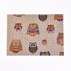 Farbig Ein 4 selbstklebender Stoffaufkleber, Kinder diy Handwerk, Eulenmuster, Farbig, 29x21x0.05 cm