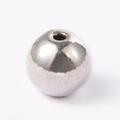Antique Silver Tibetan Style Alloy Round Beads, Cadmium Free & Lead Free, Antique Silver, 8mm, Hole: 1.5mm