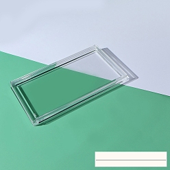 Rectangle Transparent Acrylic Borders, for DIY Flowing Sand Material, Rectangle, 85x55mm, Hole: 1mm
