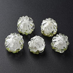 Прозрачный Бусины лэмпворк , малина, прозрачные, 18~20x14~17 мм