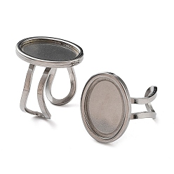 Нержавеющая Сталь Цвет Не тускнеет 304 манжета из нержавеющей стали с кольцами, овальные, цвет нержавеющей стали, внутренний диаметр: 17.5 мм