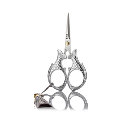 Нержавеющая Сталь Цвет Ножницы из нержавеющей стали, швейные ножницы, цвет нержавеющей стали, 130x68 мм