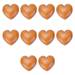 Перу 10 шт. бусины из сандалового дерева, сердце, Перу, 18.5x19.5x13 мм, отверстие : 1.8 мм