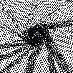Noir 1 Tissu en maille de polyester avec strass en résine, au mètre de côté, noir, 1300x2mm