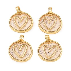 Сердце Подвески латуни cmолы, с блеском порошок, сердце, 18.5x20x3.5 мм, отверстие : 3x5 мм