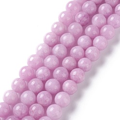 Белый Нефрит Бусины из натурального белого нефрита имитация кунцита, круглые, окрашенные, 10 мм, отверстие : 1 мм, около 38 шт / нитка, 14.96 дюйм (38 см)