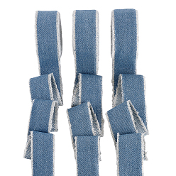 Стально-синий 3 рулоны полиэфирной ленты, джинсовая ткань, аксессуары для одежды, стальной синий, 1 дюйм (25 мм), около 5 ярдов (4.57 м) / рулон