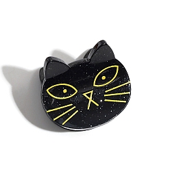 Cat Shape Заколки-коготь из ацетата целлюлозы на тему Хэллоуина, аксессуары для волос для женщин, форма кошки, 23x29 мм