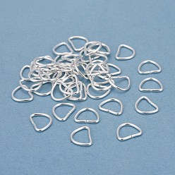 Серебро 304 кольца из нержавеющей стали, застежка-молния, для лямки, обвязочные мешки, аксессуары для одежды, серебряные, 7.5x9.5x1 мм, Внутренний размер: 5.5x7.5 мм