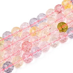 (52) Непрозрачная лаванда К 9 нити стеклянных бусин, имитация драгоценных камней, круглые, граненые, разноцветные, 7~8 мм, отверстие : 1.2 мм, около 50 шт / нитка, 14.37 дюйм (36.5 см)