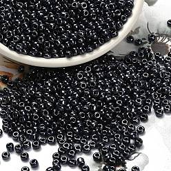 Прусский Синий Fgb 8/0 круглый стеклянный бисер класса А, металлических цветов, берлинская лазурь, 8/0, 3x2 мм, отверстие : 1 мм, около 10000 шт / упаковка