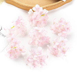 Бледно-Розовый Цветочные украшения из ткани, искусственный цветок, для украшения свадебного дома, розовый жемчуг, 80x50 мм