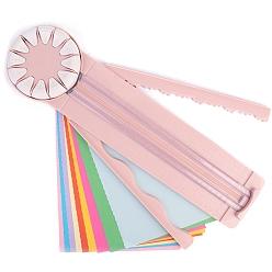 Pink Пластиковый роторный триммер для бумаги 12-в-1, многофункциональный режущий инструмент, инструмент для скрапбукинга, розовые, 468x123x32 мм