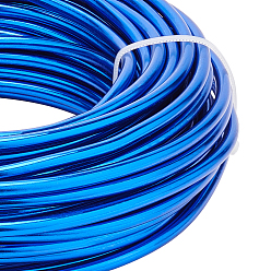 Королевский синий Круглый анодированный алюминиевый провод, для изготовления ювелирных изделий, королевский синий, 6 датчик, 4.0 мм, около 52.49 футов (16 м) / 500 г