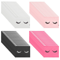 (52) Непрозрачная лаванда 80 шт 4 цвета eva мешки для хранения на молнии, прямоугольник с рисунком ресниц, разноцветные, 15~15.5x19.6~20x0.02 см, 20 шт / цвет