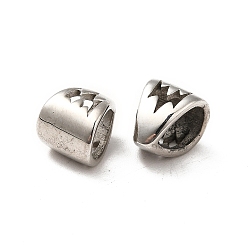 Stainless Steel Color Non-Tarnish 304 Stainless Steel Snap on Bails, Closed Loop Pendant Bail, Fire Pattern, Stainless Steel Color, 9.5x7.5x7.5mm, Hole: 7x5mm