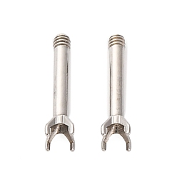 Нержавеющая Сталь Цвет 304 Выводы серьги из нержавеющей стали шпилька, цвет нержавеющей стали, лоток : 2 мм, 9x2.5 мм, штифты : 1x7 мм