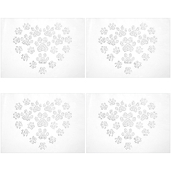 Кристалл Сердце с отпечатком лапы стекло с горячей фиксацией стразами, гладить по аппликациям, аксессуары для костюма, для одежды, , брюки, кристалл, 190x210 мм