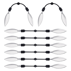 Platino 8unidades de señuelos de pesca de latón, Cuchillas giratorias de atracción de pesca, para señuelos duros gusano spinner cebos cucharas aparejos fabricación, Platino, 128 mm