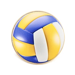 Volleyball Спортивные эмалированные значки, Застежки для значков из золотого сплава для рюкзаков и одежды, красочный, волейбол, 25.35 мм