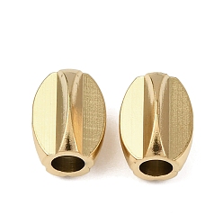 Настоящее золото 18K 304 из нержавеющей стали бусы, овальные, граненые, ионное покрытие (ip), реальный 18 k позолоченный, 10x7.5x7 мм, отверстие : 3 мм