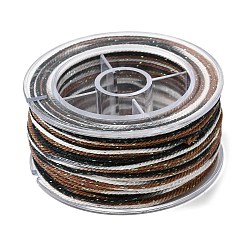 Верблюжий 30м сегментно окрашенные хлопковые и металлизированные нитки, круглые, для поделок ремесел, упаковка подарков и изготовление ювелирных изделий, верблюжие, 1 мм, около 32.81 ярдов (30 м) / рулон